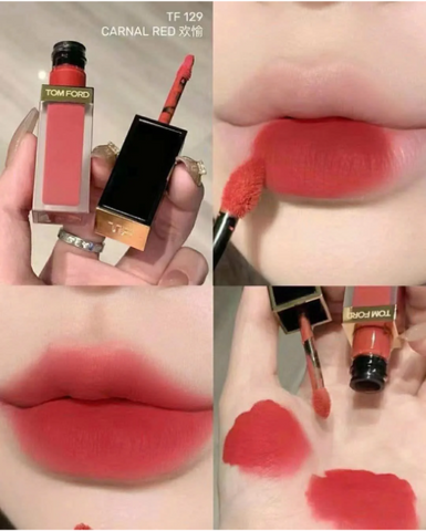 Son Kem Tom Ford 129 Luxe Matte - Son Môi Cao Cấp, Màu Đậm Bền Màu, Dưỡng Ẩm, Phong Cách Sang Trọng, Dành Cho Tín Đồ Làm Đẹp