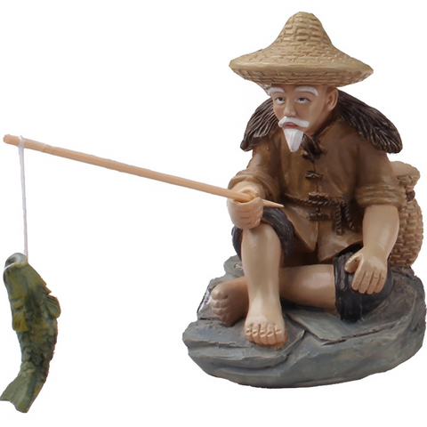 Tiểu Cảnh Ông Lão Câu Cá Sứ - Trang Trí Hồ Cá Cảnh Việt Nam, Phụ Kiện Độc Đáo Cho Bể Cá Thú Cưng