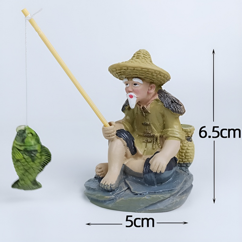 Tiểu Cảnh Ông Lão Câu Cá Sứ - Trang Trí Hồ Cá Cảnh Việt Nam, Phụ Kiện Độc Đáo Cho Bể Cá Thú Cưng