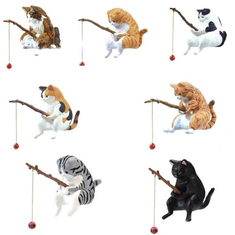 Tiểu Cảnh Mèo Câu Cá Mini Ngồi Hồ - Trang Trí Bể Cá Xinh Xắn, Dễ Thương, Chất Liệu An Toàn, Tạo Điểm Nhấn Sinh Động