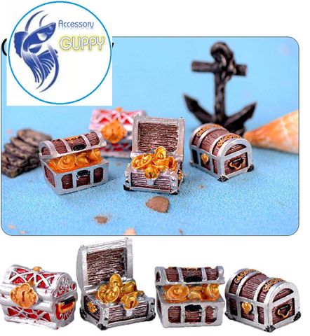 Tiểu Cảnh Rương Kho Báu - Trang Trí Hồ Cá Cảnh Độc Đáo, Chất Liệu Nhựa, Kích Thước Nhỏ Gọn 2.45x2x2.6 cm