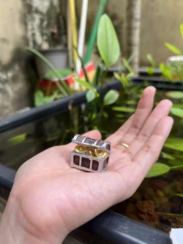 Tiểu Cảnh Rương Kho Báu - Trang Trí Hồ Cá Cảnh Độc Đáo, Chất Liệu Nhựa, Kích Thước Nhỏ Gọn 2.45x2x2.6 cm