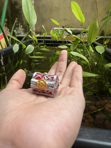 Tiểu Cảnh Rương Kho Báu - Trang Trí Hồ Cá Cảnh Độc Đáo, Chất Liệu Nhựa, Kích Thước Nhỏ Gọn 2.45x2x2.6 cm