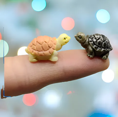 Tiểu cảnh mô hình rùa con mini trang trí tiểu cảnh, sân vườn, chậu cây kiểng