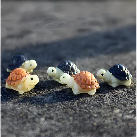 Tiểu cảnh mô hình rùa con mini trang trí tiểu cảnh, sân vườn, chậu cây kiểng