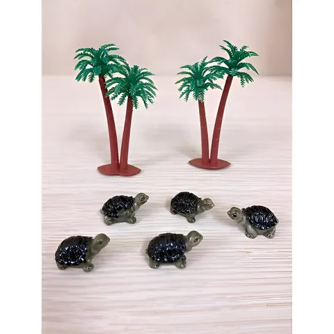 Tiểu cảnh mô hình rùa con mini trang trí tiểu cảnh, sân vườn, chậu cây kiểng