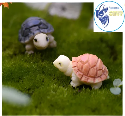 Tiểu cảnh mô hình rùa con mini trang trí tiểu cảnh, sân vườn, chậu cây kiểng