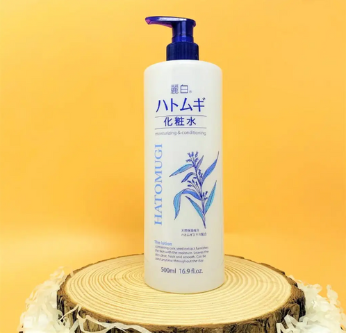 Nước Hoa Hồng Hatomugi Dưỡng Ẩm Chiết Xuất Ý Dĩ 500ml - Toner Dưỡng Da Cho Da Dầu và Nhạy Cảm, Làm Sạch, Cung Cấp Ẩm Tốt Nhất