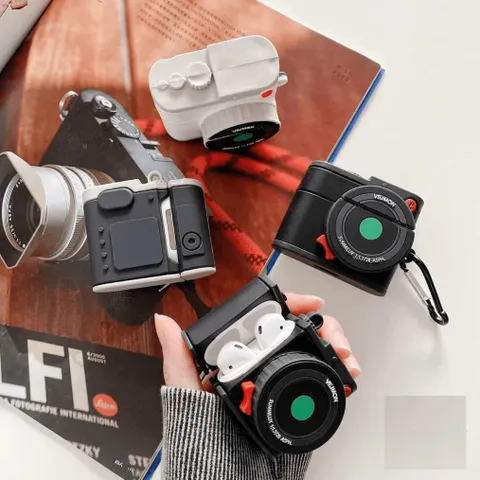 Vỏ Bọc AirPods Dẻo Silicon Hình Máy Ảnh Leica Vejmon - Phụ Kiện Tai Nghe AirPods 1 2, Case Bảo Vệ Chất Lượng Cao