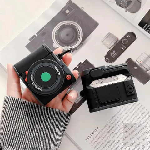Vỏ Bọc AirPods Dẻo Silicon Hình Máy Ảnh Leica Vejmon - Phụ Kiện Tai Nghe AirPods 1 2, Case Bảo Vệ Chất Lượng Cao