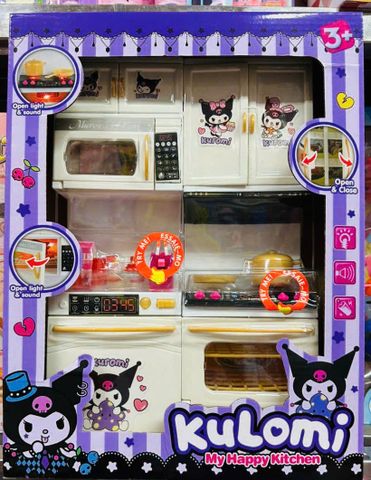 Bộ Đồ Chơi Nhà Bếp Kuromi 8921M-3 - Đồ Chơi Nấu Ăn Có Đèn và Nhạc, Thiết Kế Sắc Màu Độc Đáo Cho Trẻ Em