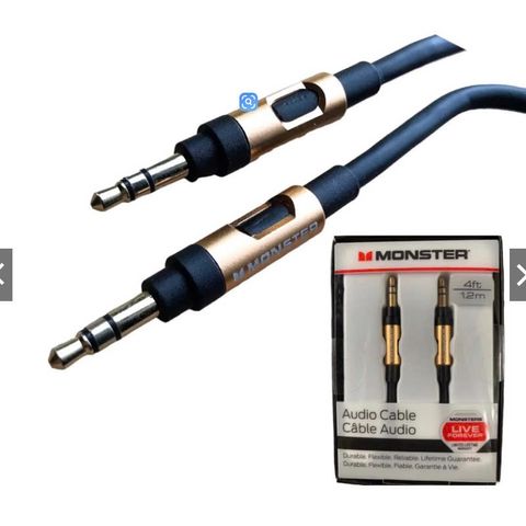 Dây Loa Âm Thanh Audio Monster 1 Ra 1 Dài 1.2M Chính Hãng 2 Đầu 3.5mm - Chất Lượng Âm Thanh Vượt Trội, Thiết Kế Tiện Dụng