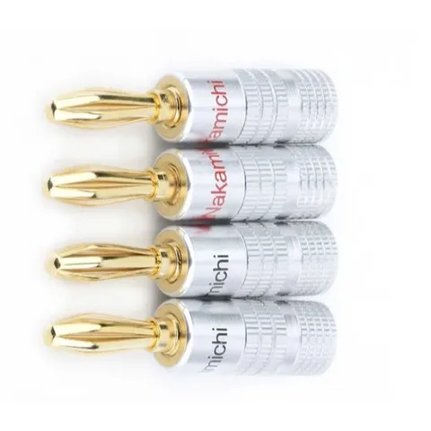 Giắc bắp chuối NAKAMICHI mạ vàng cao cấp - Kết nối loa và ampli, chất lượng âm thanh tuyệt vời - Giá 1 cặp, 2 cặp