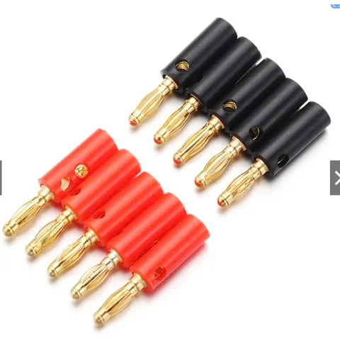 Giắc cắm bắp chuối mạ vàng HCM-10/20/40 cho cáp loa 4mm - Chất lượng âm thanh tuyệt vời, dễ lắp đặt, bền bỉ.