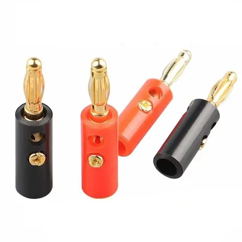 Giắc cắm bắp chuối mạ vàng HCM-10/20/40 cho cáp loa 4mm - Chất lượng âm thanh tuyệt vời, dễ lắp đặt, bền bỉ.
