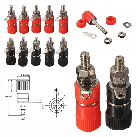 Trạm loa Js-910b Kết Nối Chuối Cắm Đỏ Đen - Thiết Bị Âm Thanh Chất Lượng Cao, Tương Thích Nhiều Loại Loa, Dễ Dàng Sử Dụng