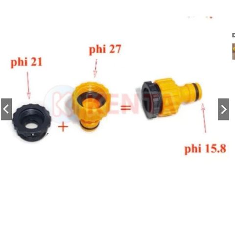 Đầu Nối Ống Nước Nhanh - Kết Nối Vòi Nước Ren 21, 27 với Ống Nhựa 14mm-18mm, Màu Giao Ngẫu Nhiên, Tiện Lợi Cho Gia Đình