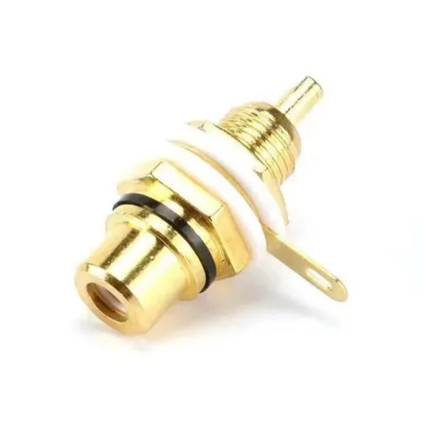 HCM-4 Cái Mạ Vàng Đồng RCA Gắn Nữ Jack Terminal - Ổ Cắm Kết Nối Âm Thanh Chất Lượng Cao, Thiết Kế Tiện Dụng