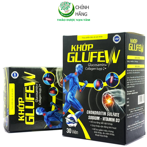 Viên uống KHỚP GLUFEW - Giảm đau nhức khớp, hỗ trợ thoái hóa khớp và viêm khớp, tăng cường vận động linh hoạt, 30 viên.