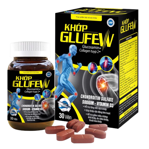 Viên uống KHỚP GLUFEW - Giảm đau nhức khớp, hỗ trợ thoái hóa khớp và viêm khớp, tăng cường vận động linh hoạt, 30 viên.