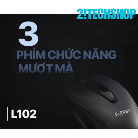 Chuột Fuhlen L102 - Chuột Quang Học Có Dây 1000 DPI USB Dành Cho Game Thủ & Văn Phòng - Thiết Kế Ergonomic, Chính Hãng, Giá Tốt
