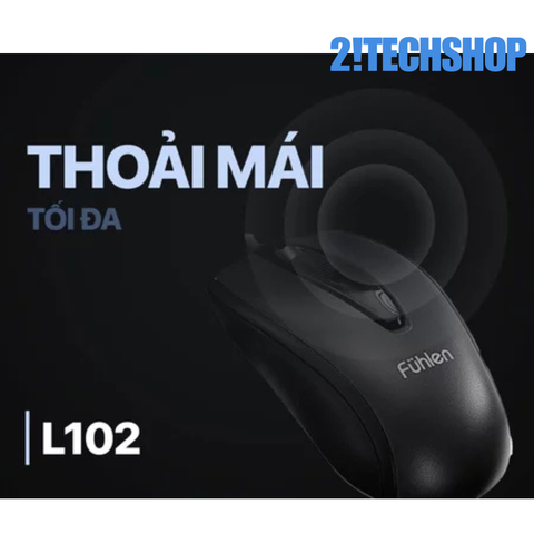Chuột Fuhlen L102 - Chuột Quang Học Có Dây 1000 DPI USB Dành Cho Game Thủ & Văn Phòng - Thiết Kế Ergonomic, Chính Hãng, Giá Tốt