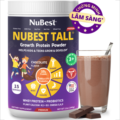 Thực Phẩm Bổ Sung Sữa Bột NuBest Tall Protein Chocolate Nhập Khẩu Mỹ