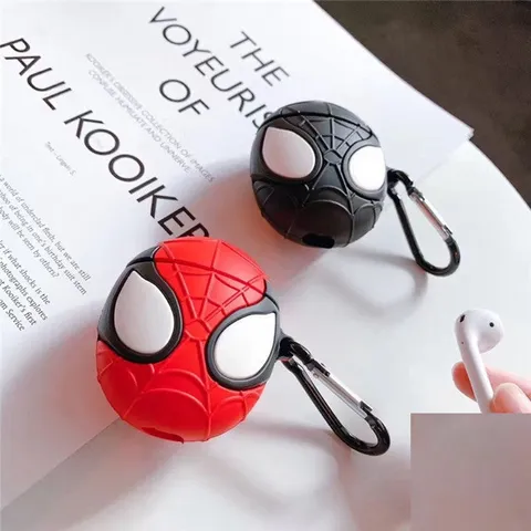 Vỏ Bọc Silicon AirPods 1 2 - Người Nhện Độc Đáo Cho Hộp Sạc Tai Nghe AirPods, Phụ Kiện Thời Trang Gamer