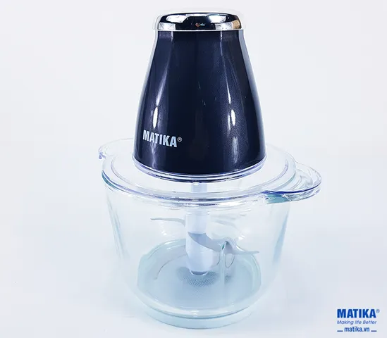 Máy Xay Thịt Matika MTK-3220 - Công Suất 300W, Dung Tích 2L, Tiết Kiệm Thời Gian, Yên Tĩnh, Dễ Vệ Sinh cho Bữa Ăn Gia Đình