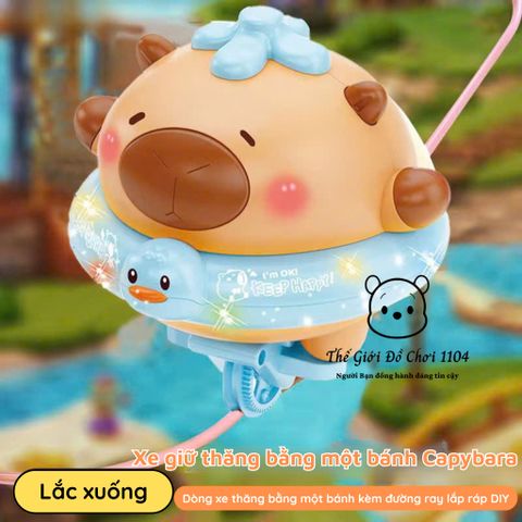 Xe Thăng Bằng Một Bánh Capybara Có Nhạc & Đèn – Đồ Chơi Lắp Ráp Đường Ray DIY 27 Chi Tiết Thú Vị Cho Bé Học Tập & Giải Trí