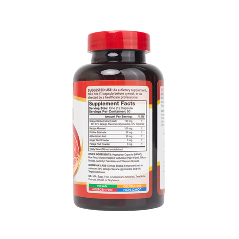Viên uống Alpha Brain Olympian Labs - Hỗ trợ trí nhớ, tuần hoàn máu và giảm căng thẳng cho người lớn, 60 viên