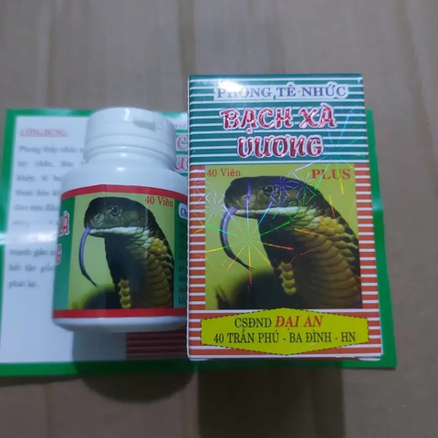 Viên Uống Phong Tê Thấp Bạch Xà Vương Việt Nam - Hỗ Trợ Khớp & Xương Chất Lượng Cao, Giảm Đau Lưng, Thoát Vị Đĩa Đệm, 40 Viên