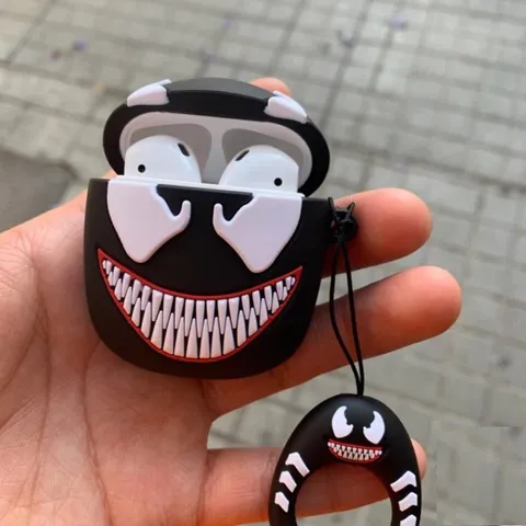 Vỏ Bọc AirPod Venom Silicon Dẻo - Phụ Kiện Tai Nghe AirPods 1 2 Siêu Cute, Thiết Kế Chất Đẹp và Tinh Tế
