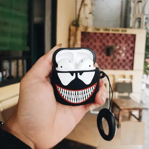 Vỏ Bọc AirPod Venom Silicon Dẻo - Phụ Kiện Tai Nghe AirPods 1 2 Siêu Cute, Thiết Kế Chất Đẹp và Tinh Tế