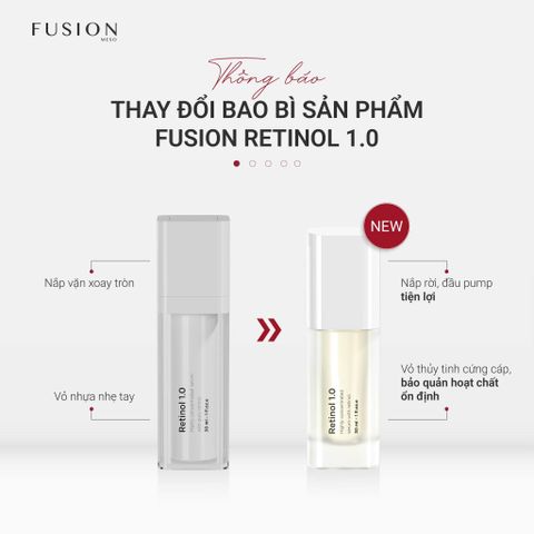 Kem Fusion Retinol 1.0 - Giảm nếp nhăn, cải thiện da dầu và sắc tố, trẻ hóa làn da, serum chăm sóc da chuyên sâu