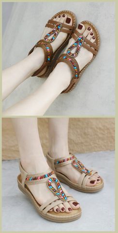 Xăng Đan Nữ SiKetu Đế Bằng Thời Trang Âu Mỹ - Quai Đính Kiểu Năng Động, Sang Trọng Từ 36-40