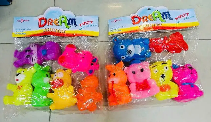 Dream Country Bộ đồ chơi âm thanh kêu chút chít dành cho trẻ với nhiều màu sắc và hình dáng thú vị, chọn mẫu ngẫu nhiên