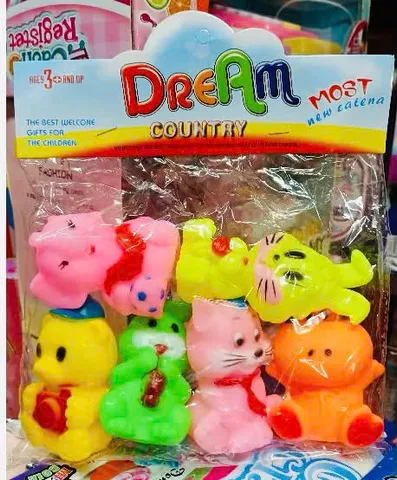 Dream Country Bộ đồ chơi âm thanh kêu chút chít dành cho trẻ với nhiều màu sắc và hình dáng thú vị, chọn mẫu ngẫu nhiên