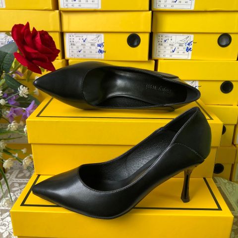 Giày Cao Gót Nữ Sang Trọng - Phong Cách Pháp Mũi Nhọn, Gót Nhọn, Thời Trang Cao Cấp, Màu Đen, Be, Nude, Size 34-40