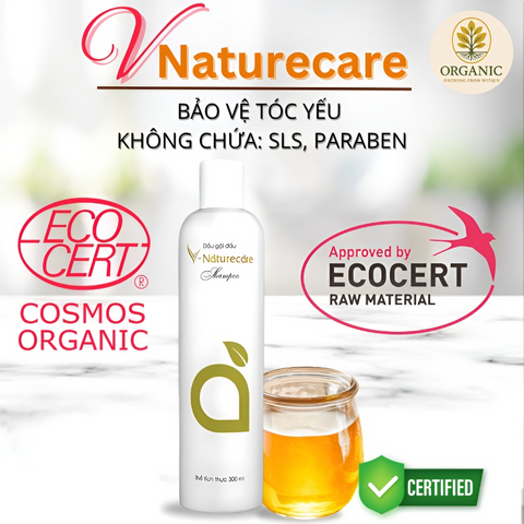 Dầu Gội Thảo Mộc Vnaturecare 300mL - Ngăn Rụng, Giảm Hư Tổn, Lành Tính Cho Da Nhạy Cảm, Dưỡng Tóc Khỏe Đẹp Từ Gốc