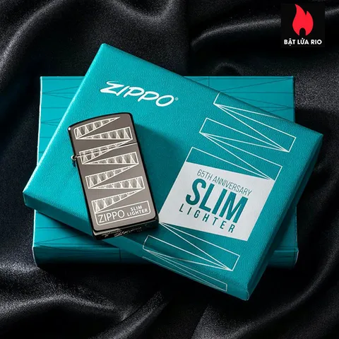 Bật Lửa Zippo Slim Black Ice 65th Anniversary – Hàng Nhập Khẩu Chất Lượng Cao, Phiên Bản Đặc Biệt Giới Hạn 15.000 Chiếc