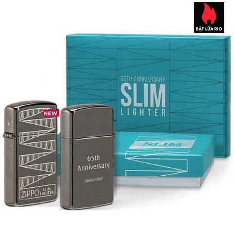 Bật Lửa Zippo Slim Black Ice 65th Anniversary – Hàng Nhập Khẩu Chất Lượng Cao, Phiên Bản Đặc Biệt Giới Hạn 15.000 Chiếc