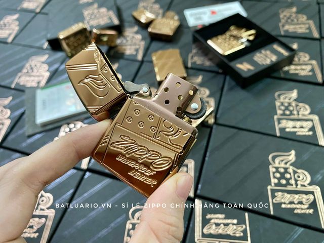 Bật Lửa Zippo Script 48768 - Sưu Tầm Giới Hạn Armor Rose Gold - Quà Tặng Sang Trọng Cho Fan Hâm Mộ
