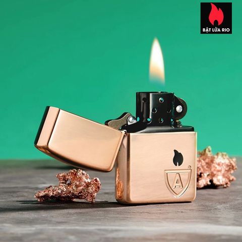 Bật Lửa Zippo Armor® Solid Copper Case - Bật Lửa Đồng Đỏ Cao Cấp Kỷ Niệm, Thời Trang và Sang Trọng Cho Người Yêu Zippo
