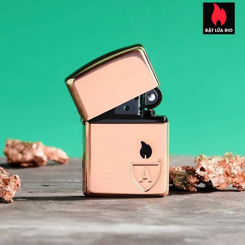 Bật Lửa Zippo Armor® Solid Copper Case - Bật Lửa Đồng Đỏ Cao Cấp Kỷ Niệm, Thời Trang và Sang Trọng Cho Người Yêu Zippo