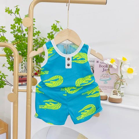 Đồ bộ ba lỗ thun cotton mềm mịn cho bé