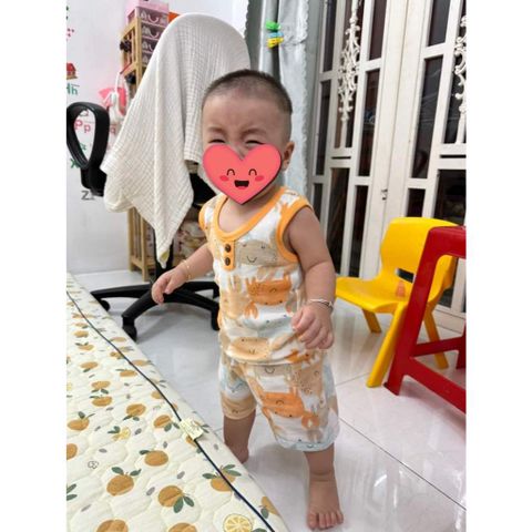 Đồ bộ ba lỗ thun cotton mềm mịn cho bé