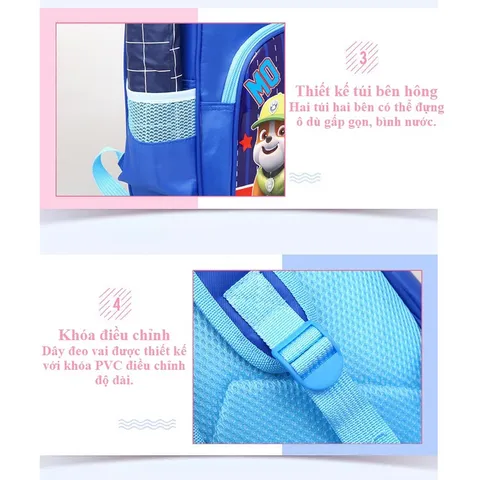 Balo cho bé đi học mẫu giáo 3-6 tuổi họa tiết hoạt hình Những Chú Chó Cứu Hộ Paw Patrol