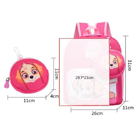 Balo cho bé đi mầm non 3-5 tuổi họa tiết Đội Chó Cứu Hộ Paw Patrol đáng yêu