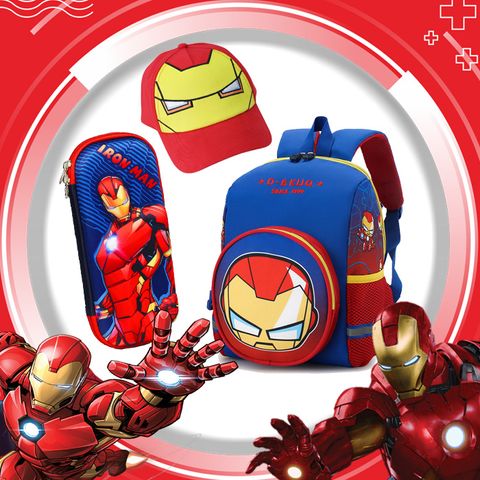 [Iron Man] Dành cho bé đam mê siêu anh hùng Iron Man - Người Sắt Balo, Nón, Bóp Viết 3D